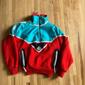 Red and Blue Women's Ski Jacket